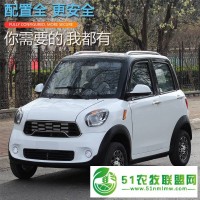 陽光新能源電動(dòng)四輪汽車成人全封閉油電兩用女性接送孩子電瓶轎車