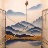 廠房彩繪墻面繪畫大型墻體繪畫，尺寸定制圖案定制，裝飾美化