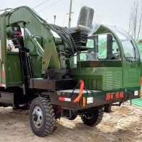 專拉毛竹拉木材四不像農用車加裝挖掘機四不像隨車挖