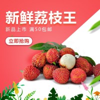 順豐空運海南荔枝王5斤裝超大甜新鮮火山荔枝當季水果妃子笑包郵