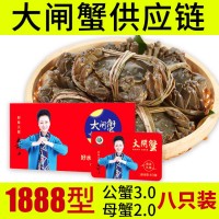 陽(yáng)澄湖鎮(zhèn)大閘蟹微商支持代發(fā)蟹卡蘇州螃蟹提貨卡公蟹2兩母蟹2兩
