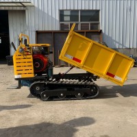 小型農(nóng)用爬山虎1.5T履帶運輸車全地形0.8T山地手扶履帶自卸搬運車