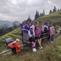 軌道果園運輸車 自走式單軌運輸搬運車 山地單軌裝載車