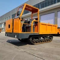 水田履帶式翻斗車 廠家銷售4噸履帶自卸車 工程專用橡膠履帶車