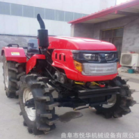 大棚果園用四輪拖拉機價格 多用途田園管理機 30馬力單缸旋耕機