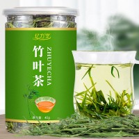 竹葉青茶葉罐裝40g淡竹葉茶批發(fā) 早春特級明前春茶亳州竹葉茶