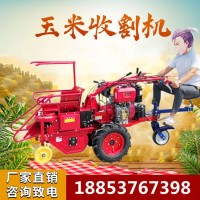 手扶車帶的家用玉米收獲機(jī) 單行秸稈還田玉米收割機(jī) 柴油摘苞米機(jī)