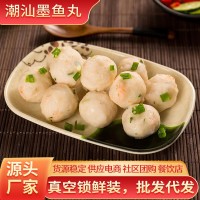 潮汕特產(chǎn)墨魚丸 250g/袋海鮮速凍食材涮火鍋麻辣燙鮮爽墨魚丸批發(fā)