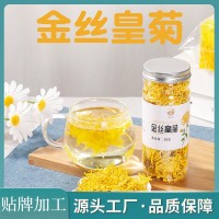 菊花茶金絲皇菊一朵一杯大朵黃菊正宗貢菊搭胎菊金銀花泡水下火茶