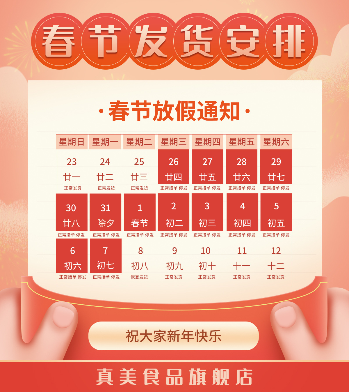 發(fā)貨通知1.25