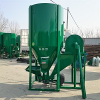 大型粉碎攪拌一體機立式豬飼料粉碎機自吸式粉碎混合機
