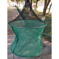 螃蟹暫養(yǎng)吊籠加厚網(wǎng)布折疊螃蟹網(wǎng)箱圓形 七絞有結(jié)網(wǎng) 75