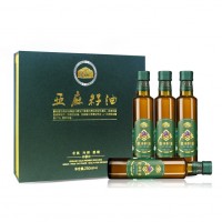廠家直供，蒙谷香有機亞麻籽油禮盒250ml*4，冷榨初榨脫蠟內蒙產(chǎn)