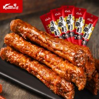 精武手撕烤脖40g廠家批發(fā)香辣即食整根鹵味肉類休閑零食烤雞脖子