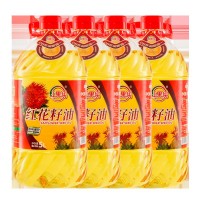 紅花籽油新疆紅果實(shí)物理壓榨A級(jí)綠色食品植物健康食用油4瓶*5L