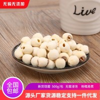 新鮮蓮子批發(fā)去芯白蓮子磨皮白蓮子500g湘蓮中藥材蓮子干貨批發(fā)
