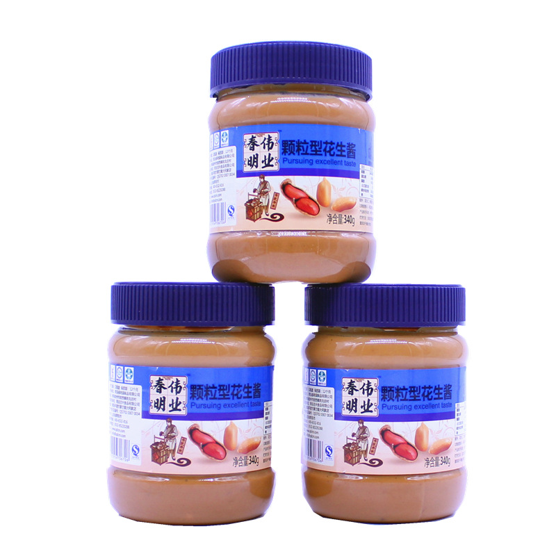 340g顆粒花生醬（三瓶）