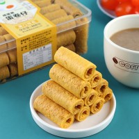 益樹李傳統(tǒng)小吃糕點(diǎn)咸蛋黃蛋卷 休閑零食餅干香蔥海苔口味批發(fā)