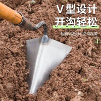鋤頭挖地開溝鋤挖溝擁壟尖頭鋤開荒鏟松土園藝除草農(nóng)具三角鋤起壟