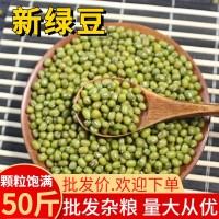 新綠豆50斤 壩上農(nóng)家自種小明綠豆湯綠豆沙發(fā)豆芽新鮮綠豆批發(fā)