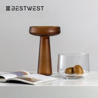 Best west 北歐簡約磨砂玻璃花瓶果盤擺件創(chuàng)意家居軟裝工藝品花器