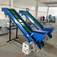 爬坡皮帶上料機(jī) 帶裙邊擋板皮帶輸送機(jī) 裝車斜坡皮帶提升機(jī)