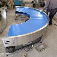 180度轉(zhuǎn)彎機(jī)食品輸送機(jī)PU皮帶拐彎機(jī)面包傳送帶包裝輸送線打包機(jī)