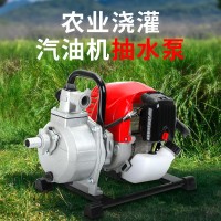 四沖程1寸1.5寸農(nóng)用便攜式汽油抽水泵抽水機(jī)灌溉小型家用吸水泵
