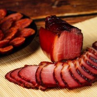 【臘制品】 辰溪縣后腿臘肉豬大腿煙熏肉不咸瘦肉帶皮500g