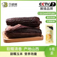 貝朗熊【新鮮有機(jī)黑糯玉米】軟糯香甜產(chǎn)自山西 8根禮盒裝