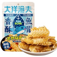 大洋漁夫香酥魚(yú)骨頭60g網(wǎng)紅即食烤魚(yú)排魚(yú)刺海鮮零食特產(chǎn)魚(yú)骨酥粒