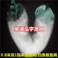 0.8米高1指5O米單層漁網(wǎng)（?。?餐魚(yú)白條網(wǎng)粘網(wǎng)絲網(wǎng)小魚(yú)網(wǎng)批發(fā)