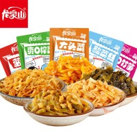 四川榨菜整箱下飯菜麻辣熟油椒香竹筍海帶絲蘿卜干小包裝開味咸菜