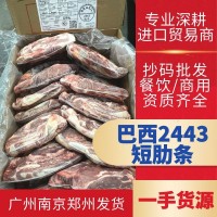 巴西889/2443短肋條 肉質鮮嫩燒烤烤肉食材 冷凍正關進口牛肉批發(fā)