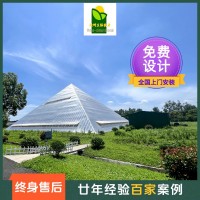 金字塔式溫室大棚觀光農(nóng)業(yè)立體無土栽培多層種植科普研學(xué)校園農(nóng)場