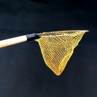 水產(chǎn)魚撈養(yǎng)殖賣魚海鮮餐圍蝦館不銹鋼編織網(wǎng)兜細小眼密木柄把抄網(wǎng)