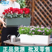 窗臺(tái)窄花盆陽臺(tái)懶人種植自吸水種菜盆蔬菜種植箱種菜盆栽花盆批發(fā)